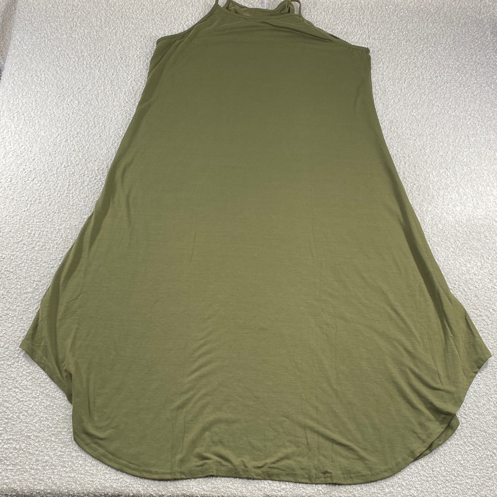 Lightweight Olive Green Swing Tank Dress